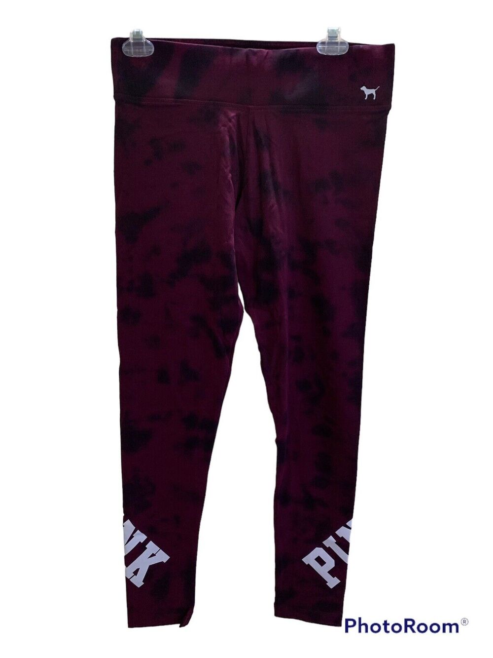 Pink Victoria Secret Leggings Medium Red Black Tie Dye New Without Tag